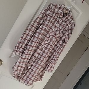 Hem & Thread Plaid Shirt Dress